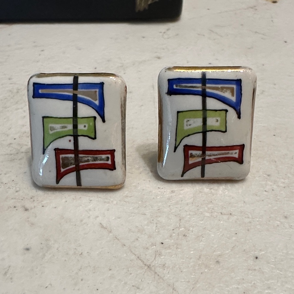 Multicolor Enamel Cufflinks
